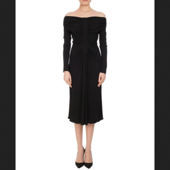NWT AucAltuzarra Imogene Ruched Off-the-Shoulder Midi Dress
